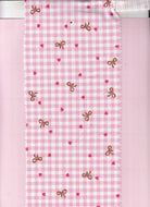 KNT3422-MS11760 PINK BLOUSE BOW DRESS HEART KNIT PANTS POLYESTER PRINT RIB 4X2 SKIRTS SPANDEX TOPS YUMMY