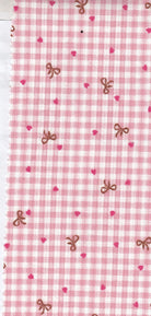 KNT3422-MS11760 PEACH BLOUSE BOW DRESS HEART KNIT PANTS POLYESTER PRINT RIB 4X2 SKIRTS SPANDEX TOPS YUMMY