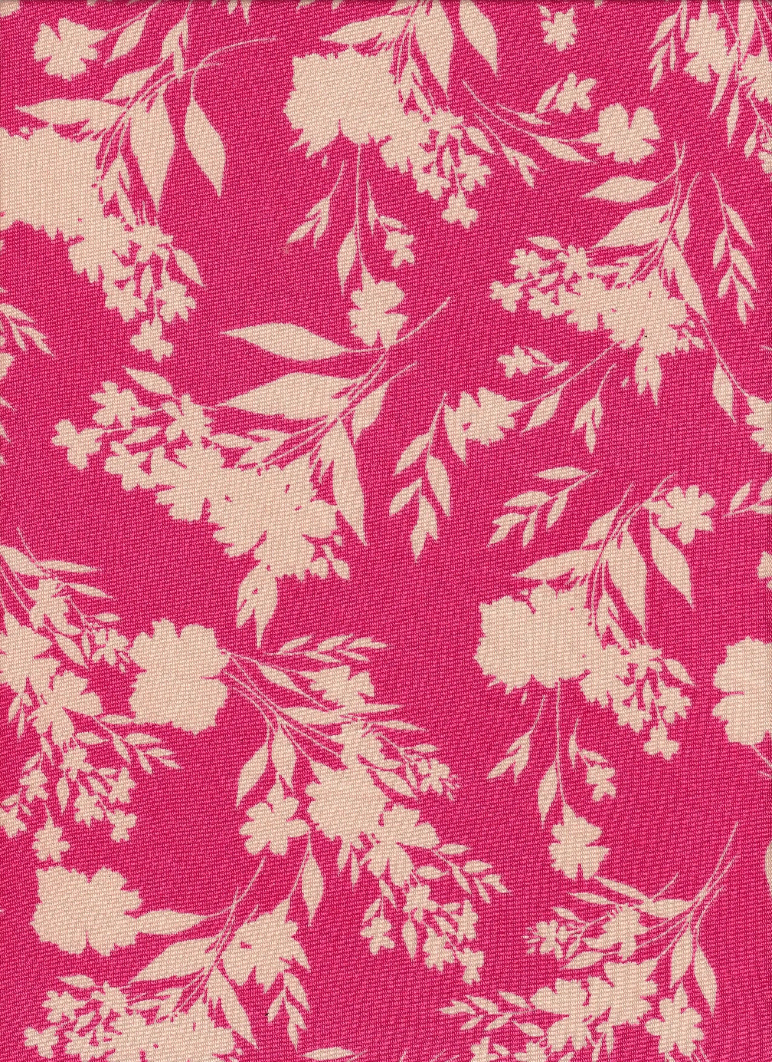 KNT4498-MS11692 PINK HOT BLOUSE BOTTOMS CAMI DRESS DTY FLOWER KNIT PANTS POLYESTER PRINT SKIRTS SPANDEX T-SHIRT TOPS