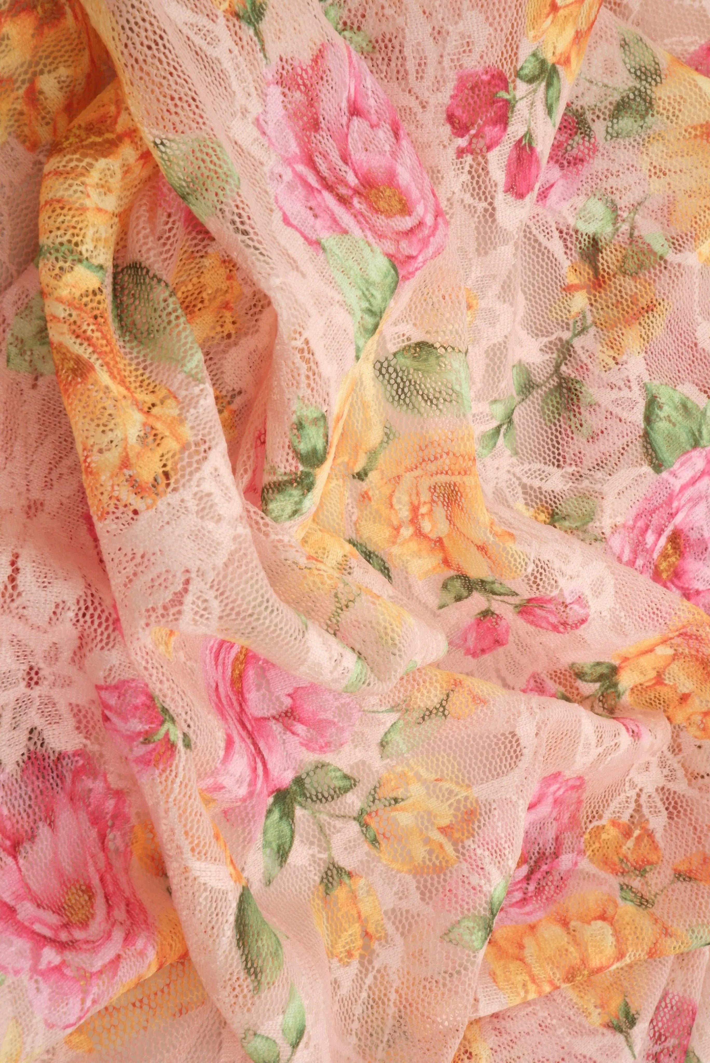 LACE1483-M11757 PEACH BLOUSE BODYSUIT BOTTOMS CAMI DIGITAL PRINT DRESS LACE LEOPARD POLYESTER SKIRTS SPANDEX T-SHIRT TOPS