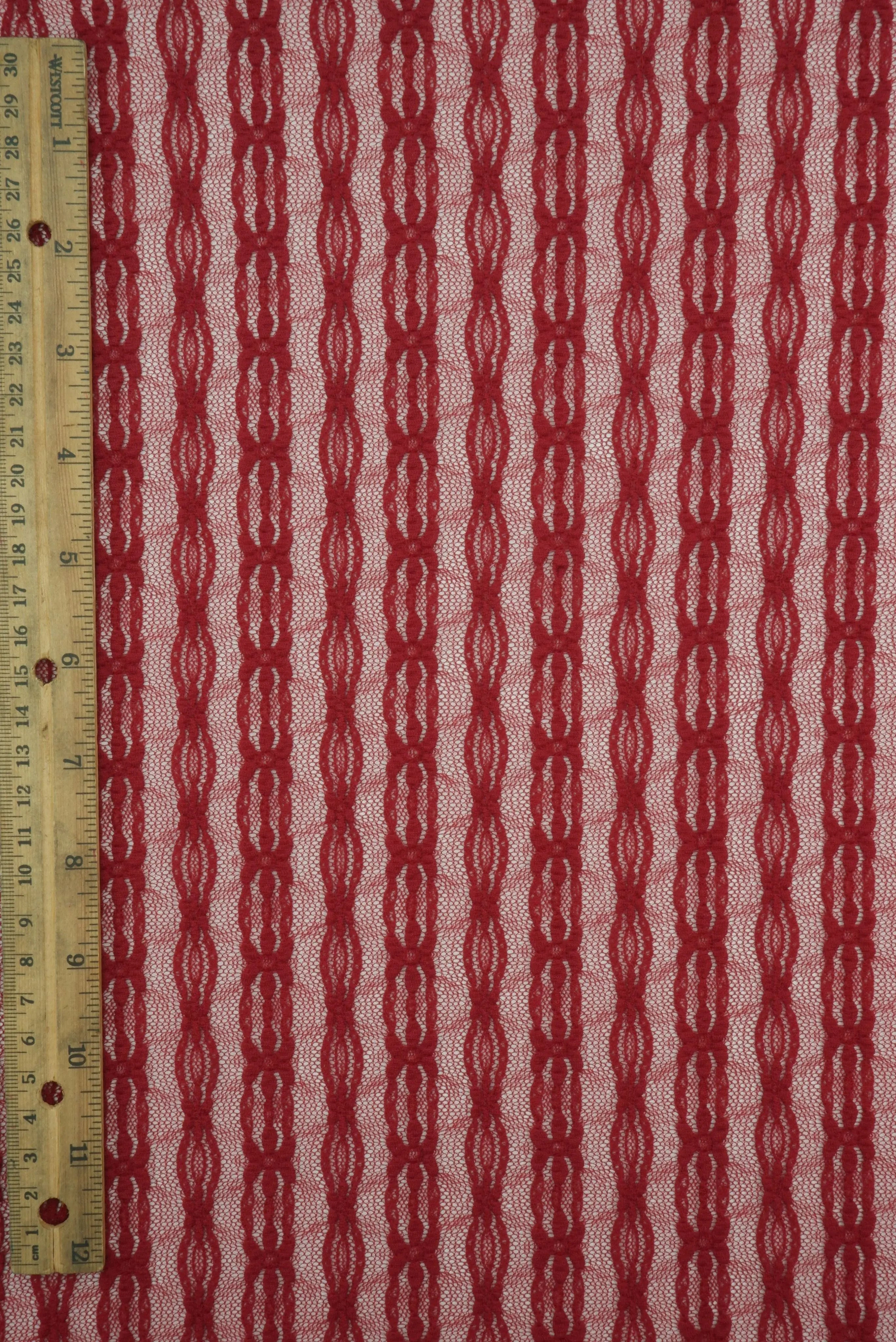 LACE4663 CHERRY RED LACE