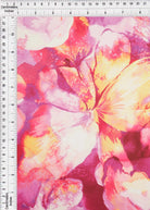 KNT4498-M11516D FUCHSIA BIG FLOWER DIGITAL PRINT DRESS DTY KNIT PANTS POLYESTER SKIRTS SPANDEX TOPS