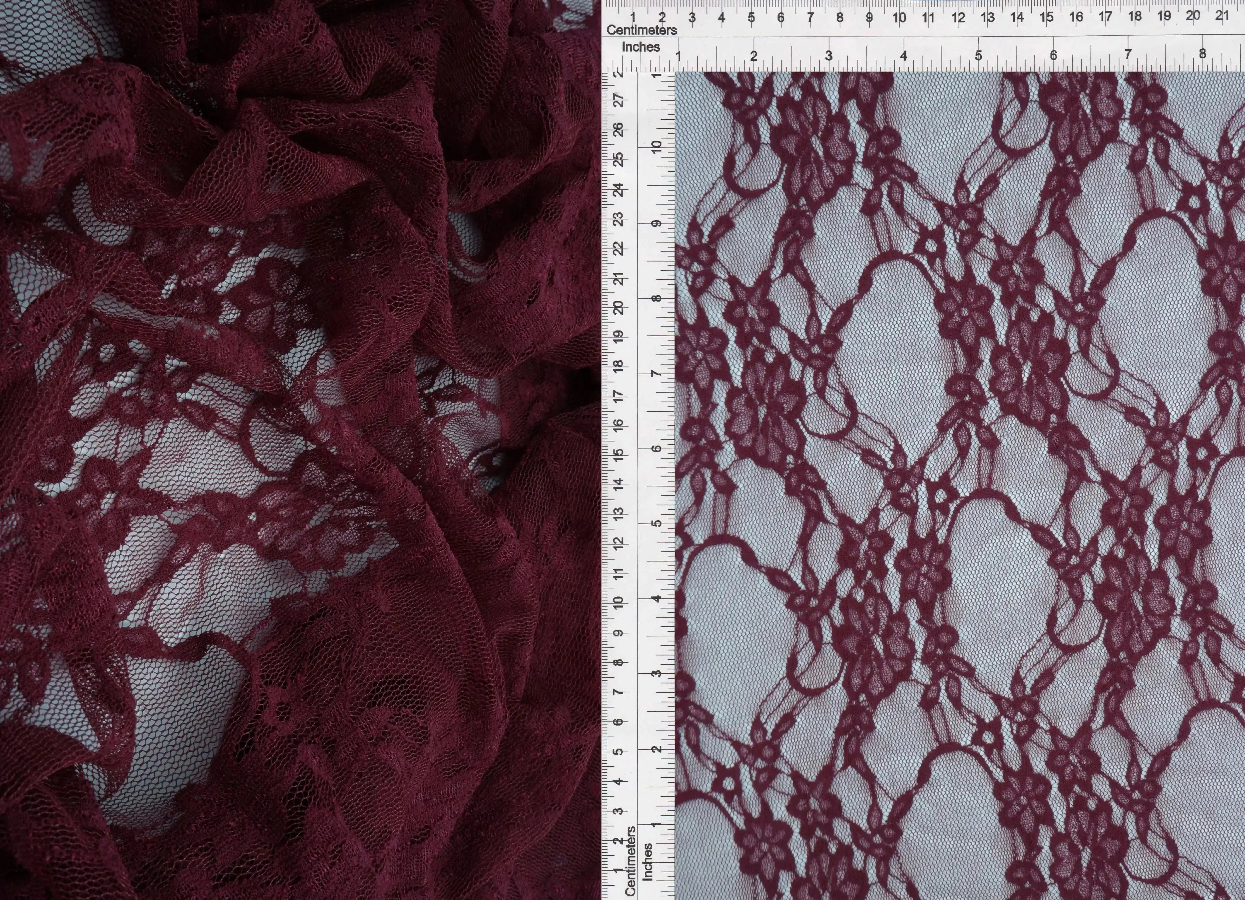 Nylon Floral Lace Fabric - LACE-1483 