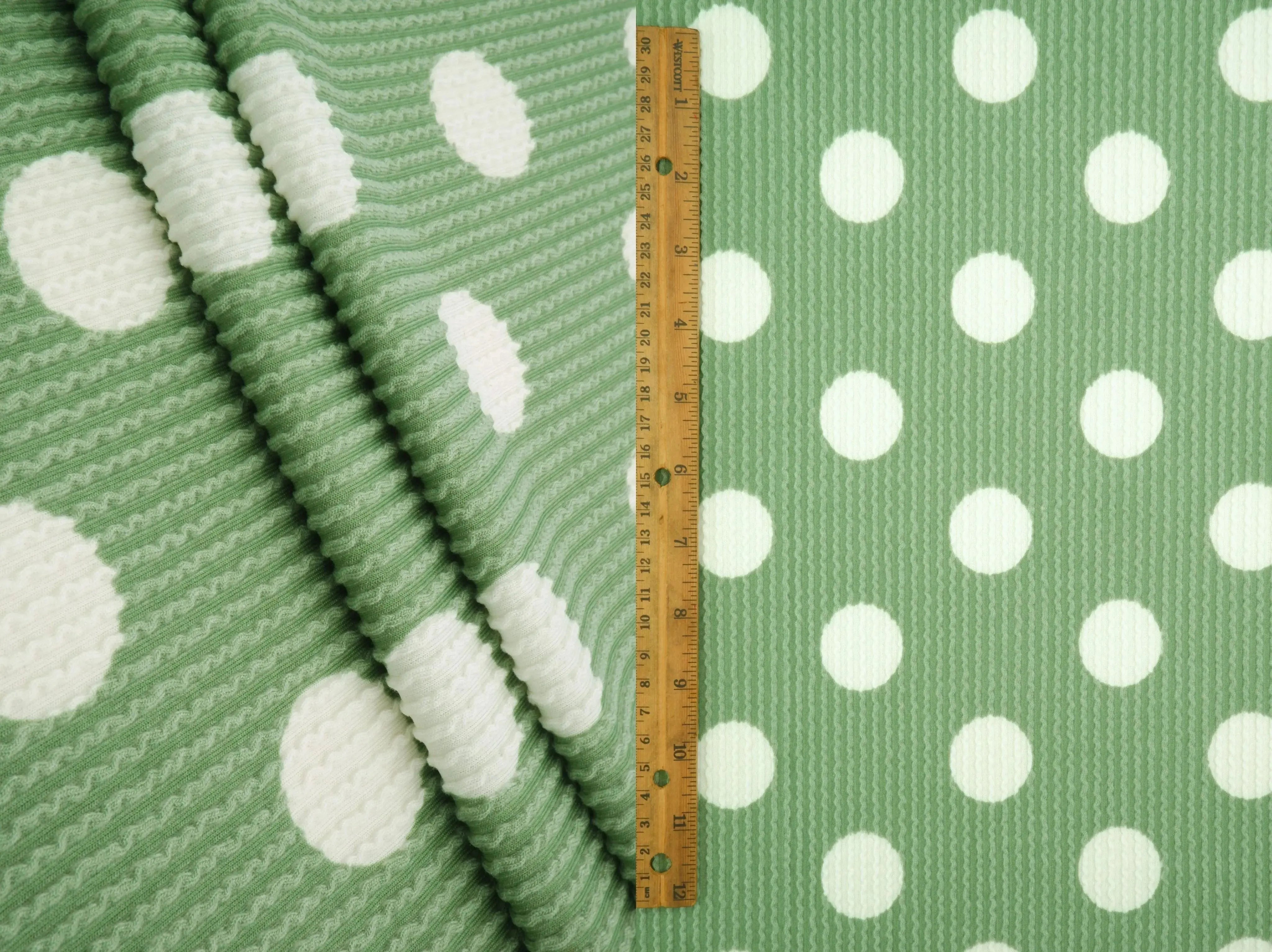 Polka Dot Double Knit Fabric   KNT4463-DU186B 