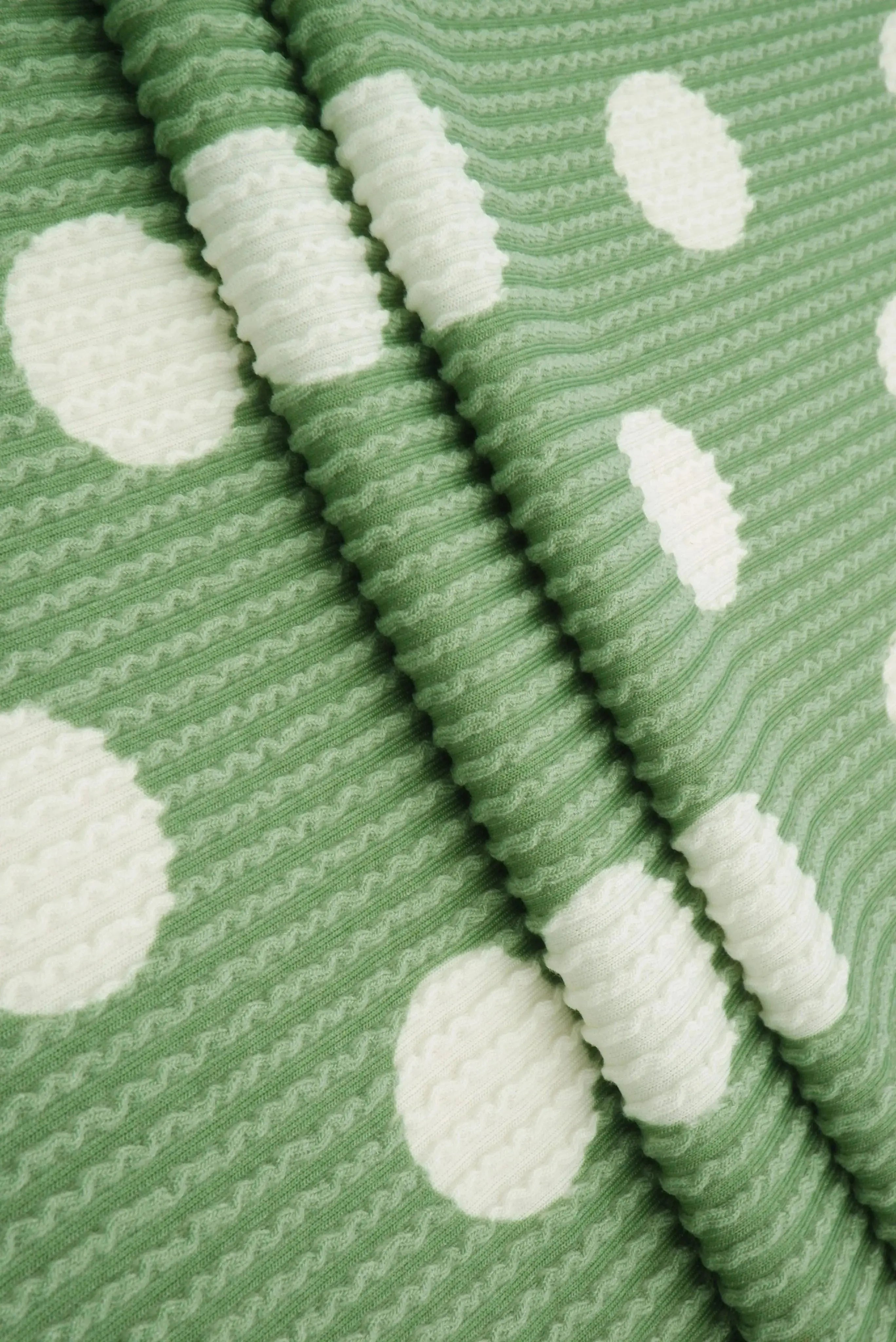 Polka Dot Double Knit Fabric   KNT4463-DU186B 