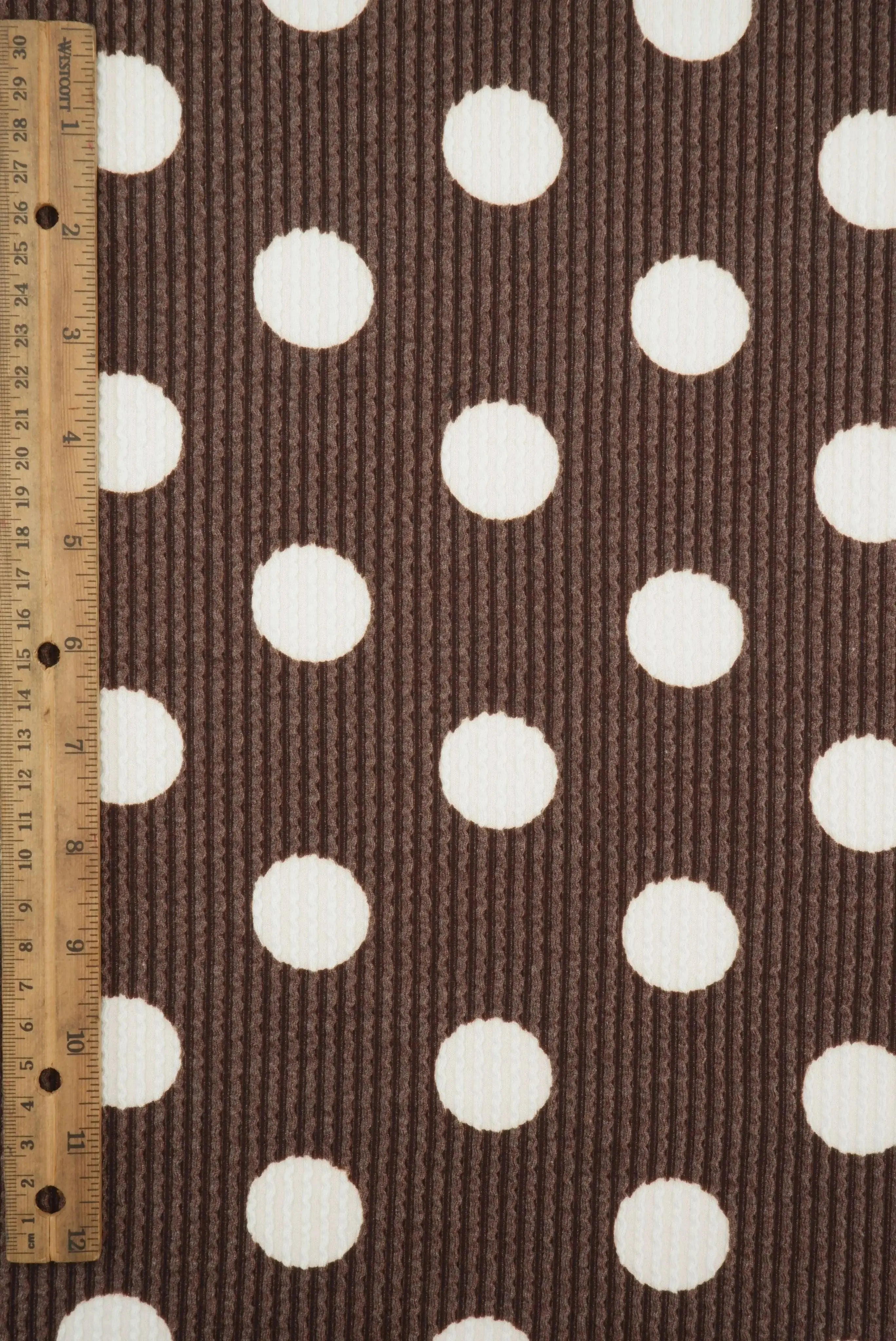 Polka Dot Double Knit Fabric   KNT4463-DU186B 