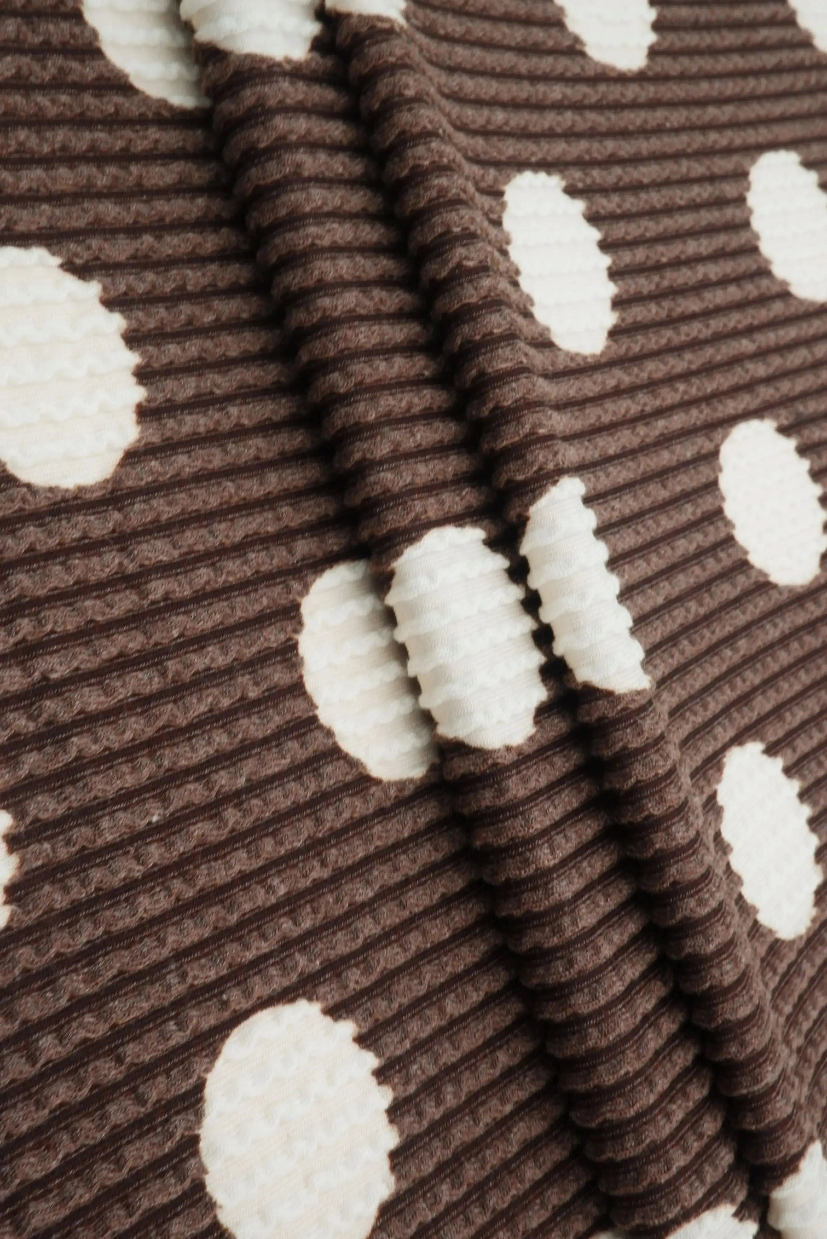 Polka Dot Double Knit Fabric   KNT4463-DU186B 