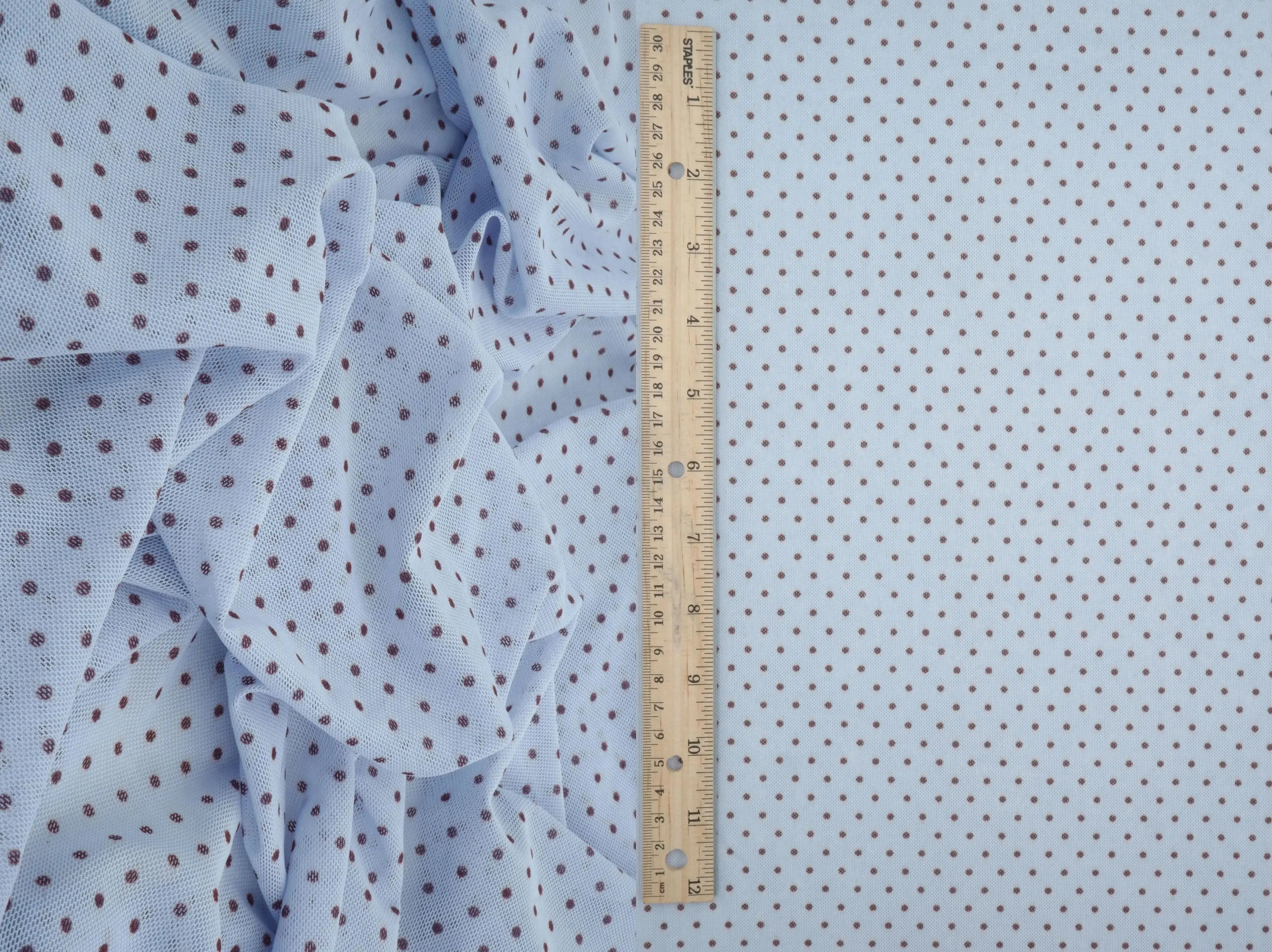 Polka Dot Mesh Print Fabric   MESH-DU1614 