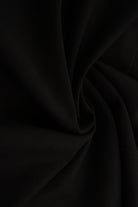 KNT3136 BLACK-320GSM ACTIVEWEAR BIKER SHORTS KNIT NO-PRINT NYLON OUTERWEAR PANTS PONTI RAYON SKIRTS SOLID-B SPANDEX STRETCH SWEATER