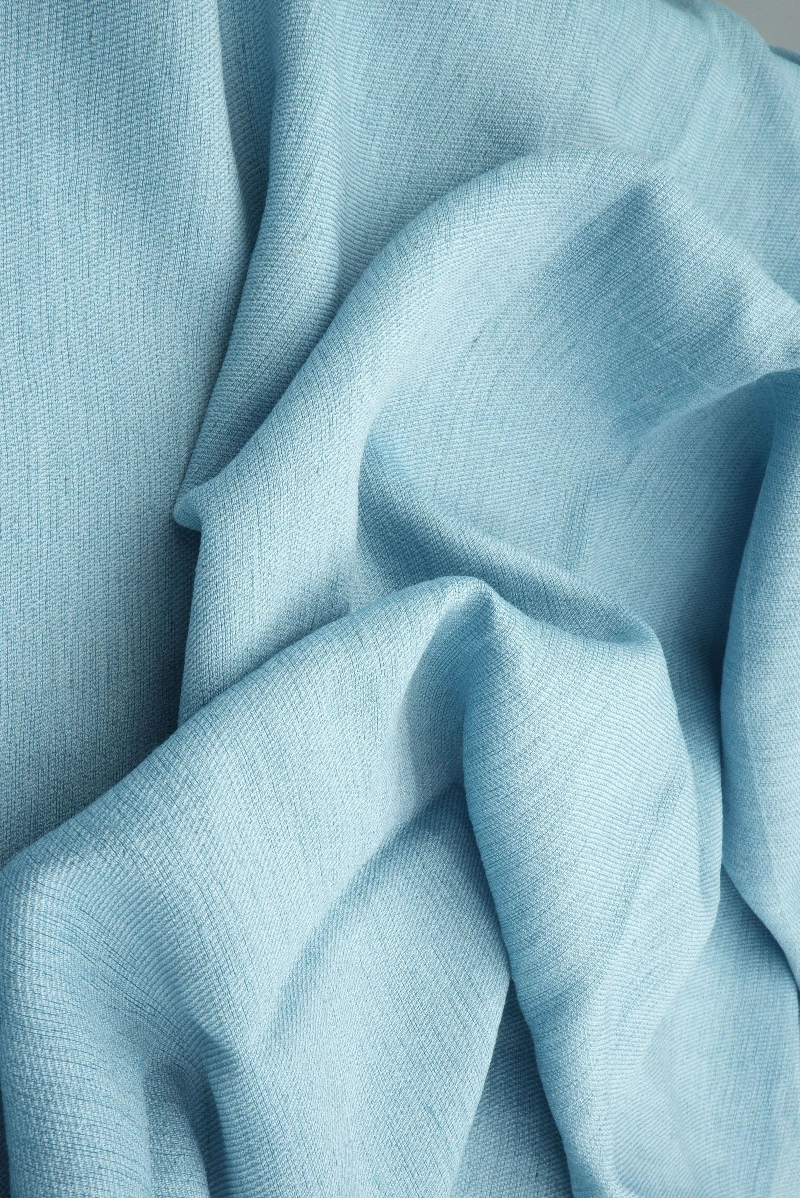 Solid Linen Rayon Nylon Twill Woven Fabric