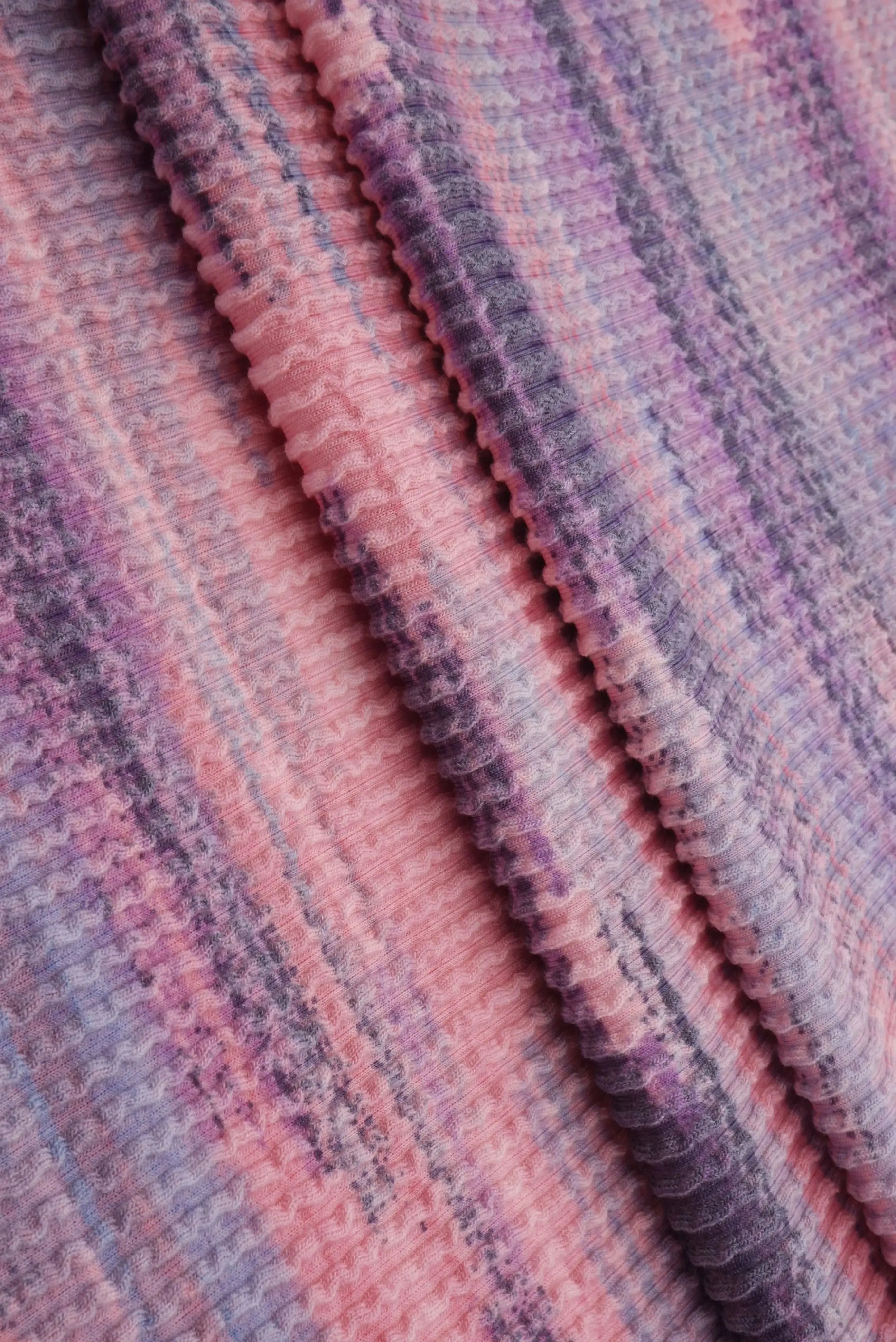 Striped Double Knit Jacquard Fabric - KNT4463-DU1971 