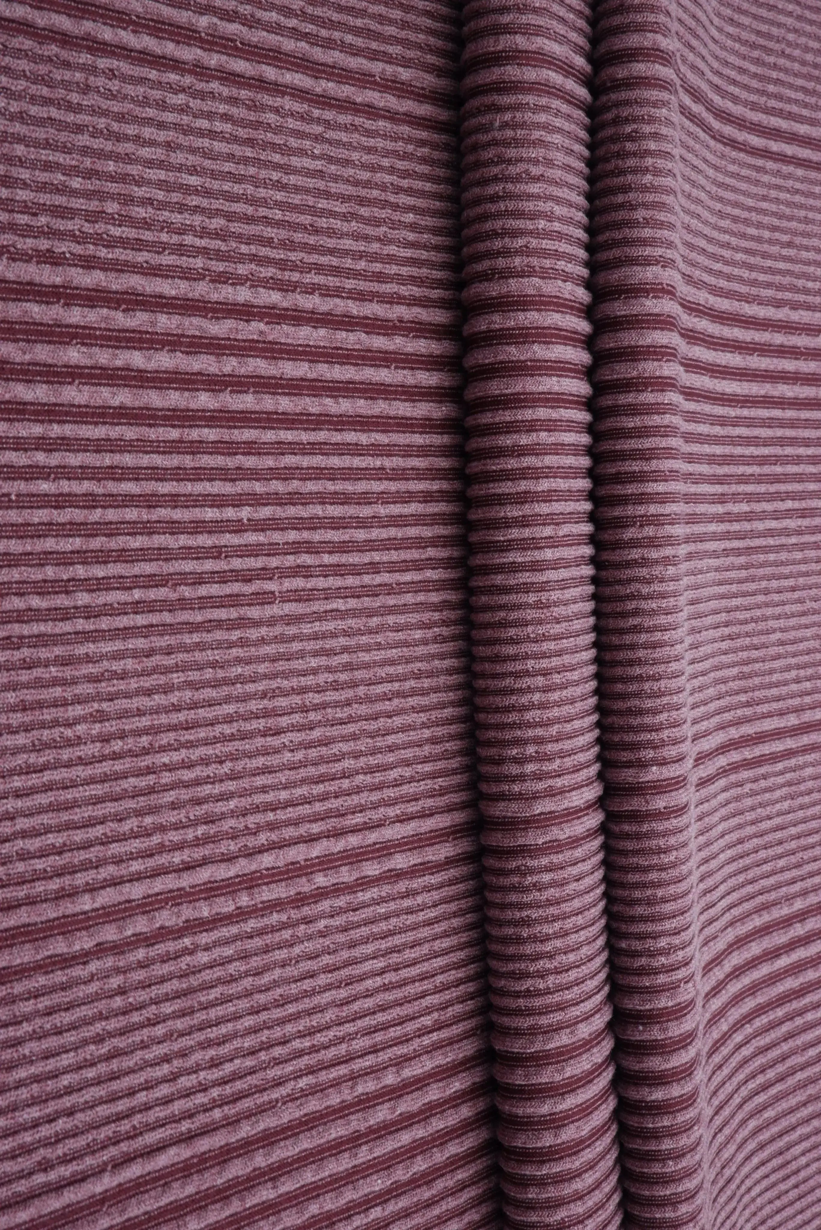 Variegated Jacquard Rib Knit Fabric Burgundy - KNT4495 