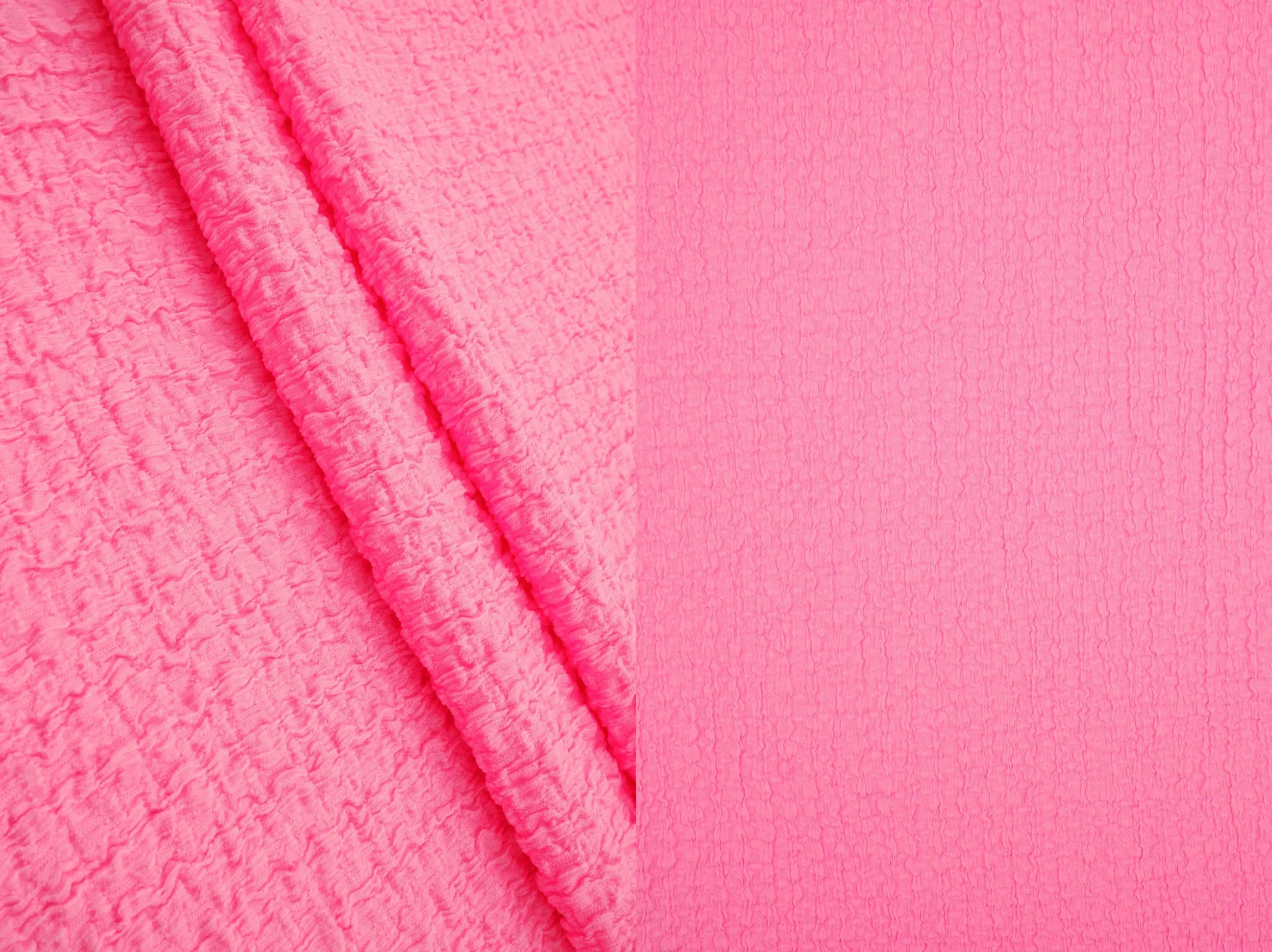 CRP4501 PINK BARBIE BODYSUIT BOTTOMS CAMI CREPE DRESS NO-PRINT POLYESTER SKIRTS SOLID SPANDEX TOPS WAFFLE WOVEN