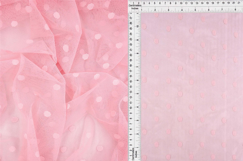Stretch fabric mesh baby pink