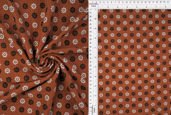 KNT2100-MS10134 -RUST  PRINT, PRINT-B KNIT