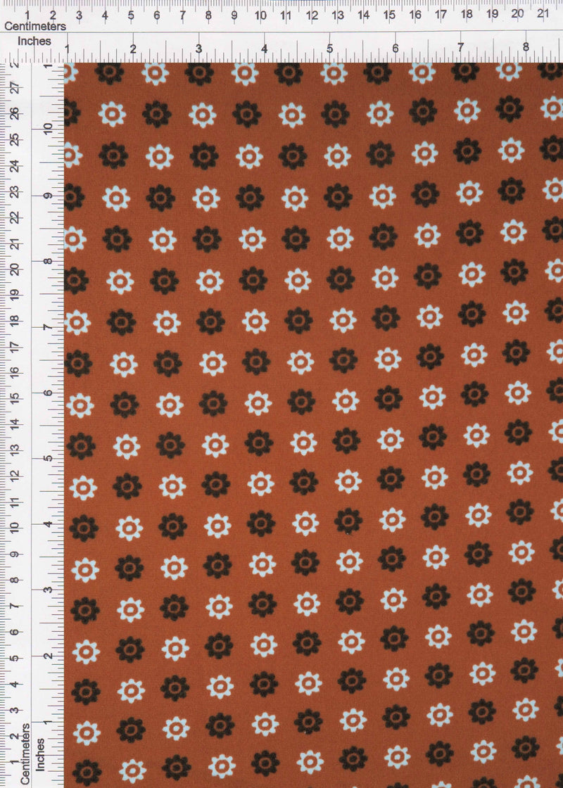 KNT2100-MS10134 -RUST  PRINT, PRINT-B KNIT