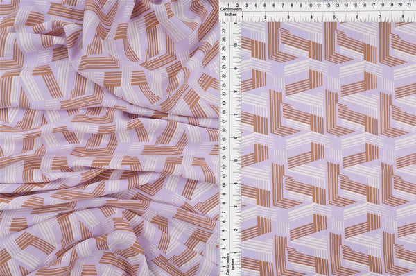 POP3104-MS10063 -LAVENDER/CAMEL  PRINT, PRINT-B WOVEN