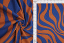 KNT2100-MS10129 -ROYAL/RUST  PRINT, PRINT-B KNIT