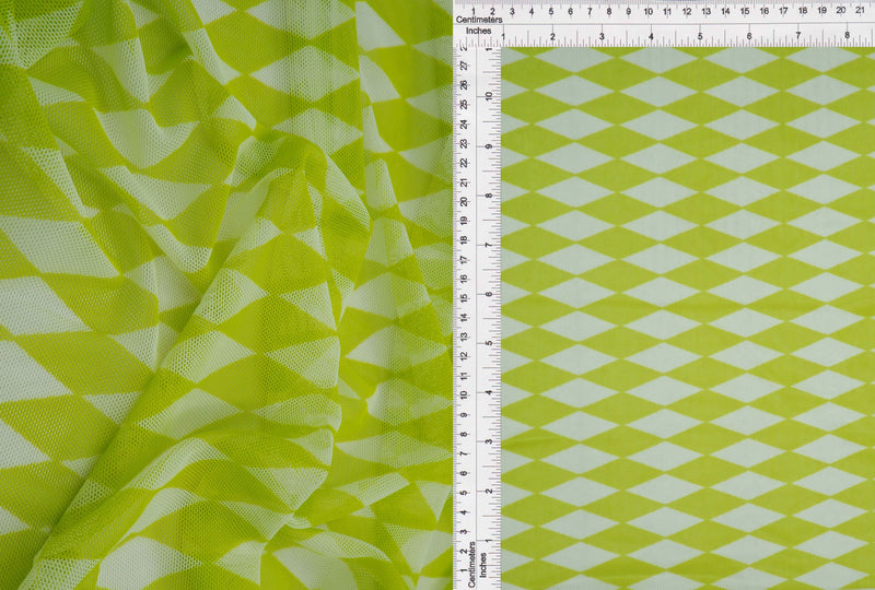 MESH-Q20216 -LIME/WHITE  PRINT, PRINT-B MESH