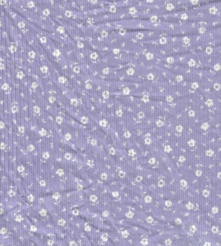 KNT3422-Q00135 -LAVENDER  PRINT, PRINT-B, RIBBED KNIT